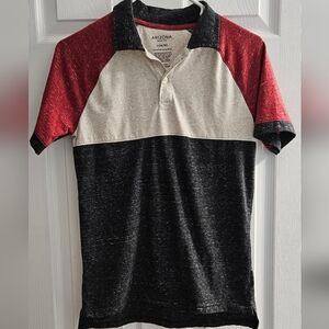 Arizona Jean Company Red, Cream, and Black Kids Polo